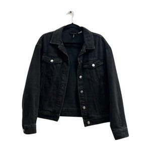 H&M Denim Jacket in Black, Size S